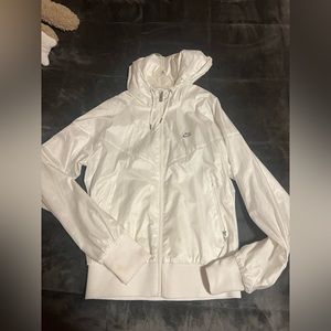 Nike white rain jacket